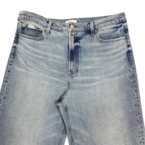 Pistola Lana High-Rise Ultra Wide Leg Jean Plus Sz 33" Petite Break Light Wash - Picture 6 of 14